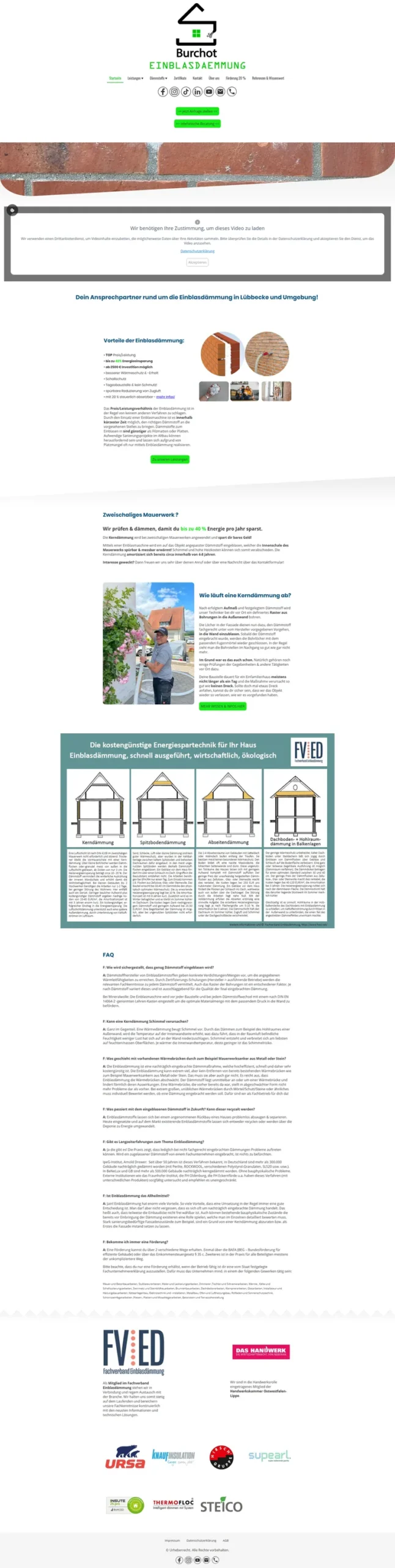 Die alte Burchot-Website aus dem Homepage-Baukasten