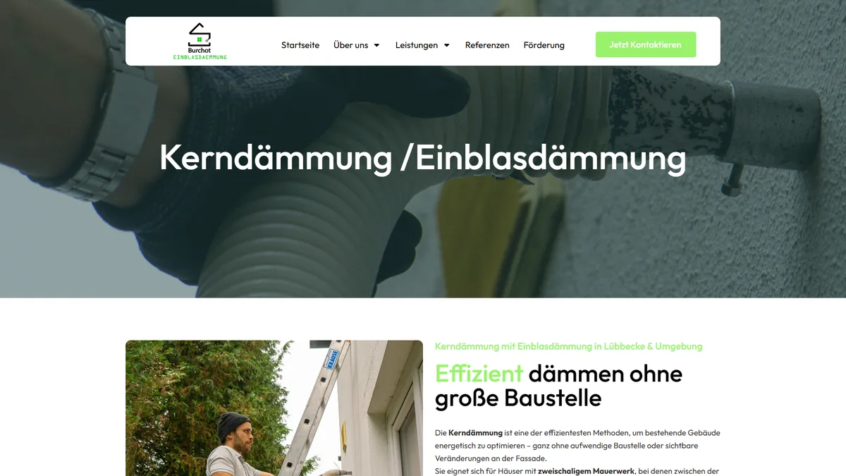 Kerndämmung und Einblasdämmung